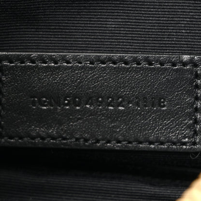 Saint Laurent Grain De Poudre Chevron Monogram Bill Pouch Black 7 of 9