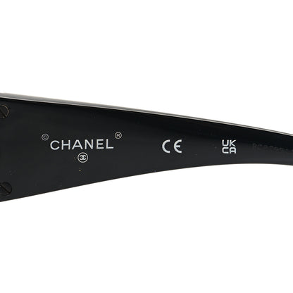 Chanel Acetate Pearl CC Square Sunglasses 71501-A Black 5 of 6