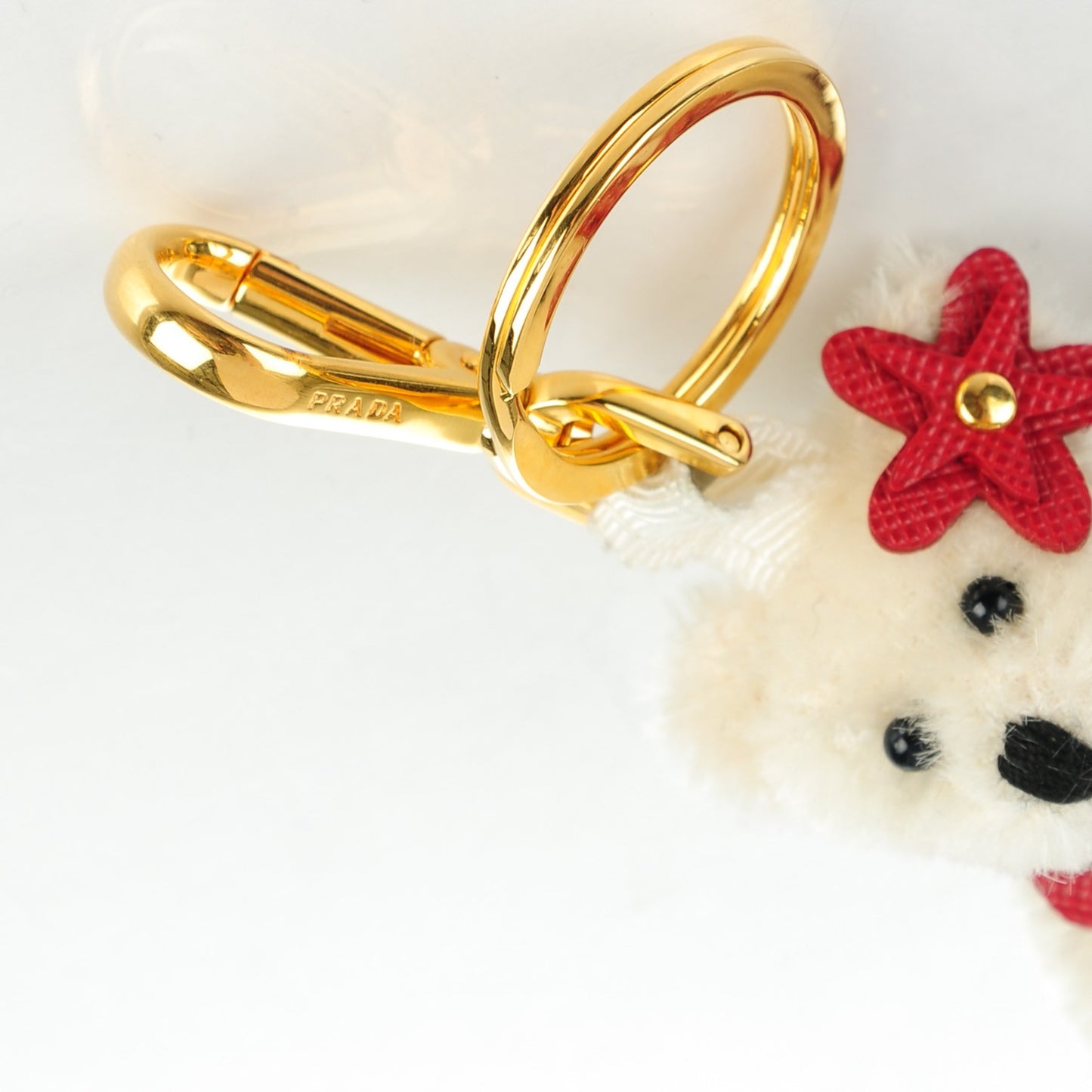 Crystal Trick Teddy Bear Keychain Charm