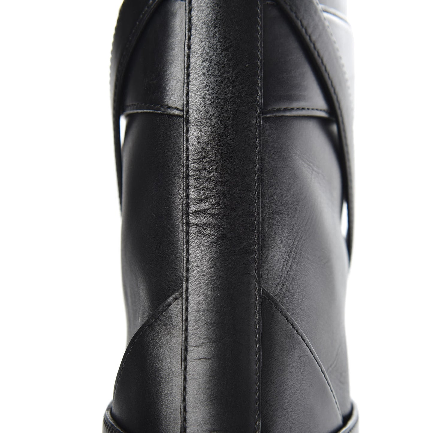 Seta Calfskin Knee High Boot 36.5 Black