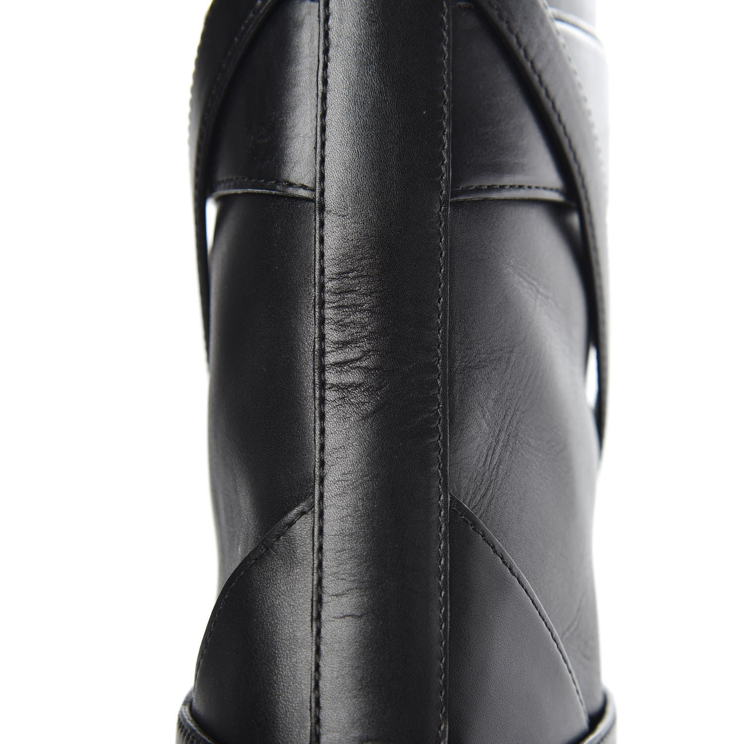 Saint Laurent Seta Calfskin Knee High Boot 36.5 Black 7 of 8