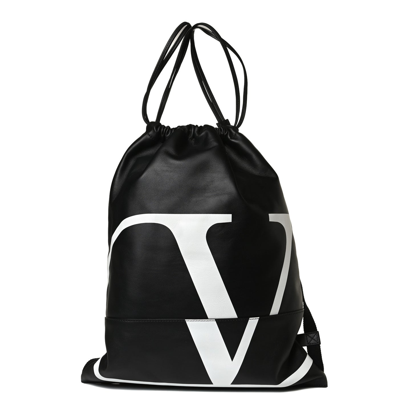 Nappa VLogo Drawstring Backpack Black