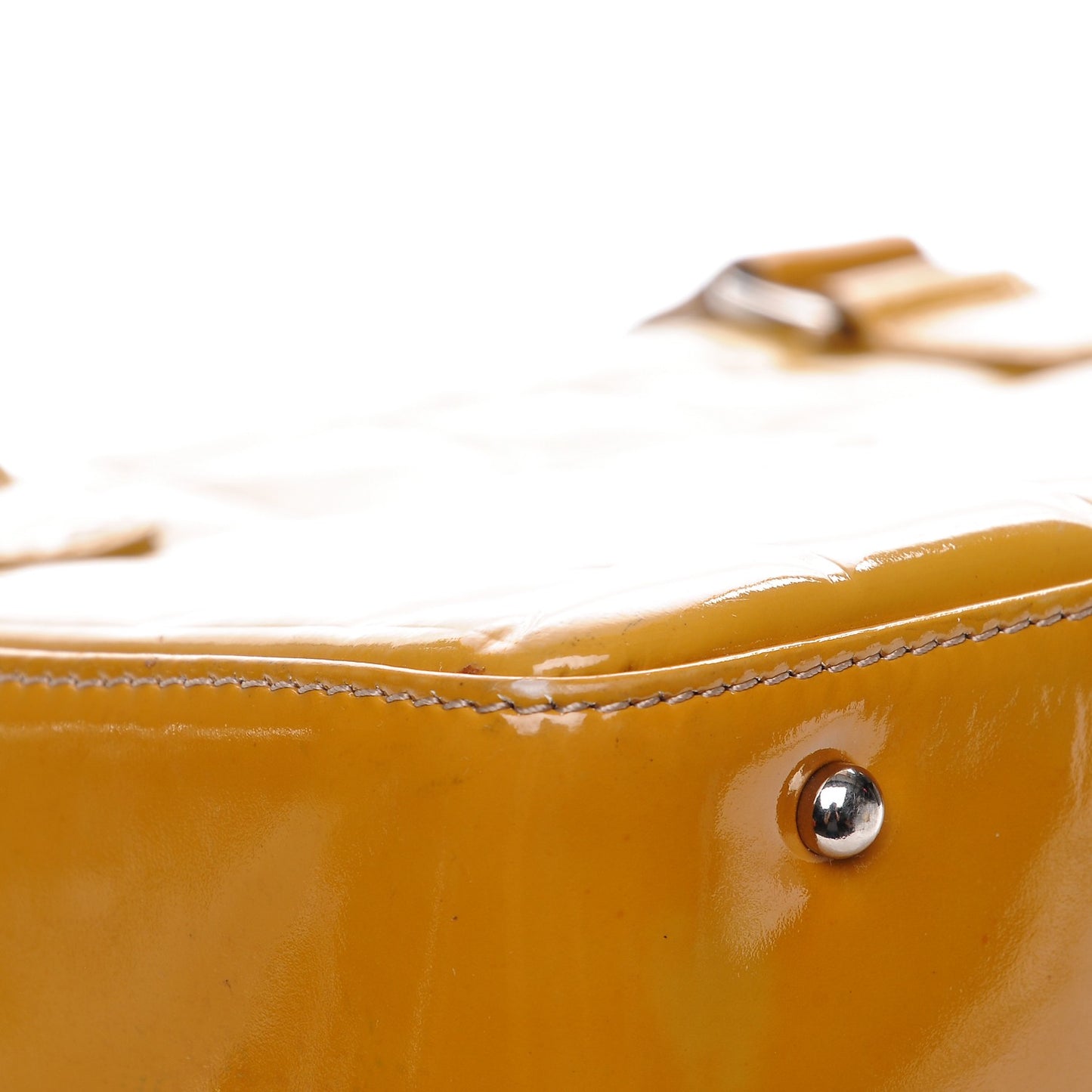 Patent Quilted Chocolate Bar Tote