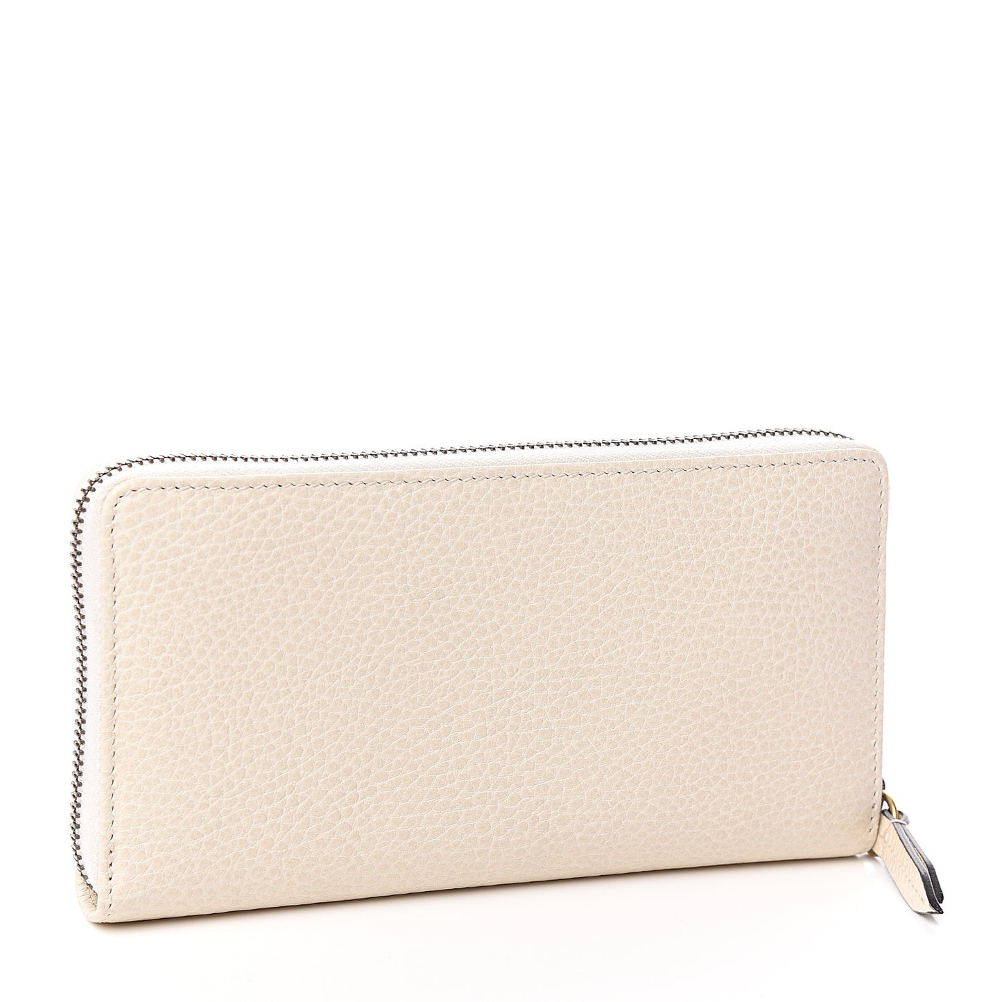 Calfskin GG Marmont Bow Zip Around Wallet Ivory