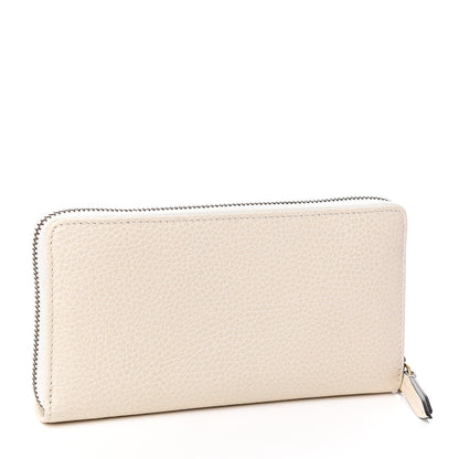 Gucci Calfskin GG Marmont Bow Zip Around Wallet Ivory 2 of 6