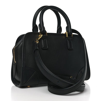 MCM Calfskin Mini Aren Boston Bag Black 3 of 8