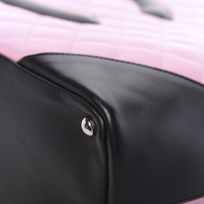 Chanel Calfskin Quilted Medium Cambon Tote Pink Black 9 of 12