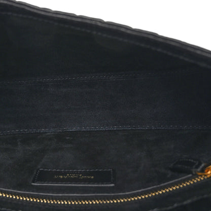 Saint Laurent Calfskin Crocodile Embossed LE 5 A 7 Hobo Black 5 of 10