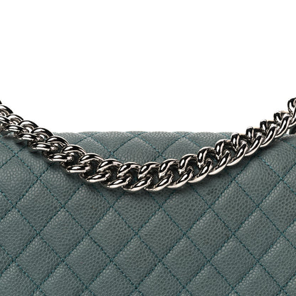 Chanel Caviar Quilted Medium Boy Flap Vert Fonce 8 of 20