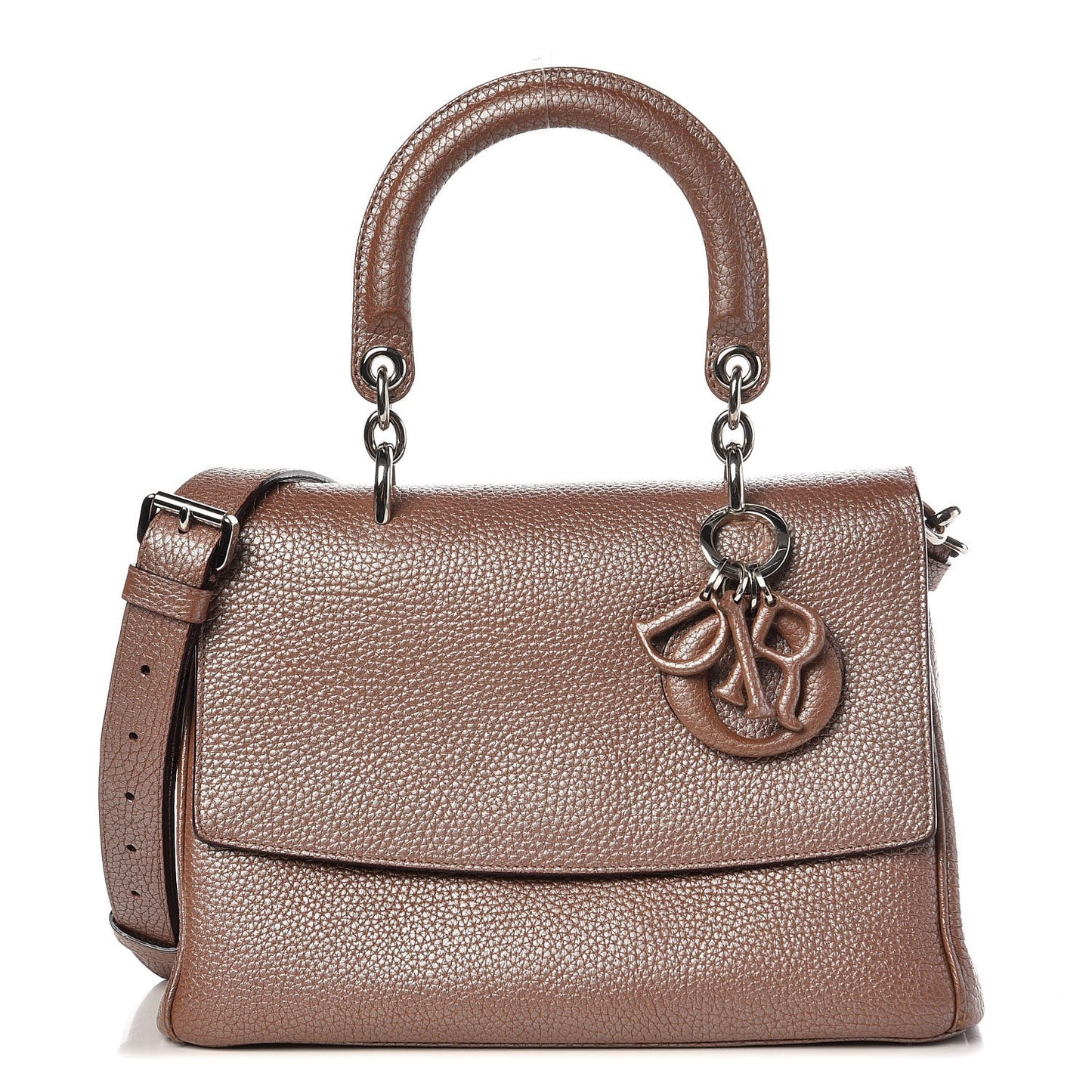 Metallic Bullcalf Small Be Dior Flap Pink