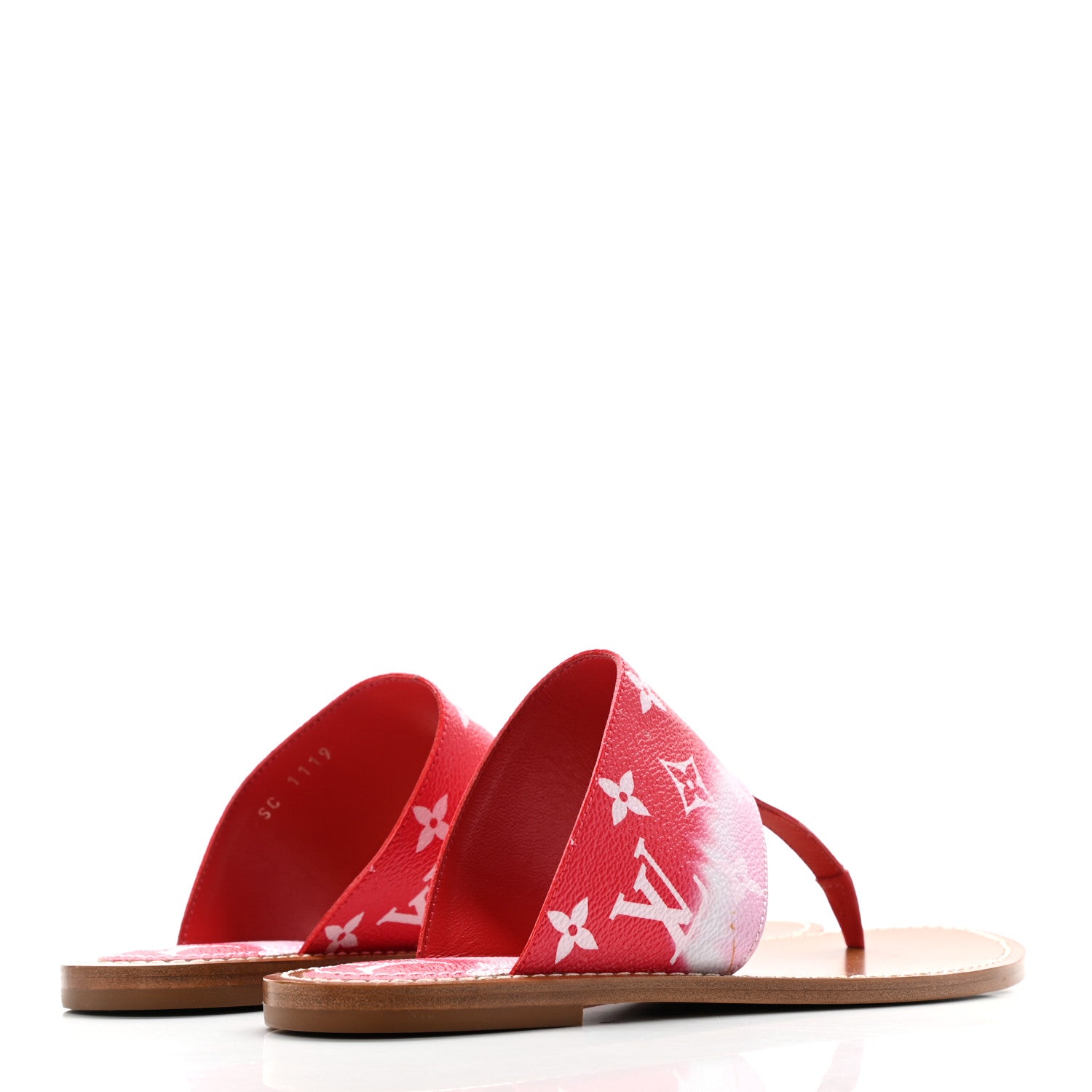 Louis Vuitton Monogram Escale Palma Sandals 38.5 Rouge 4 of 9