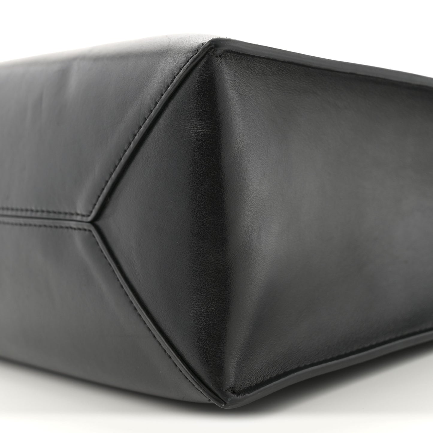 Calfskin Bambi Print Small Stargate Shopper Tote Black