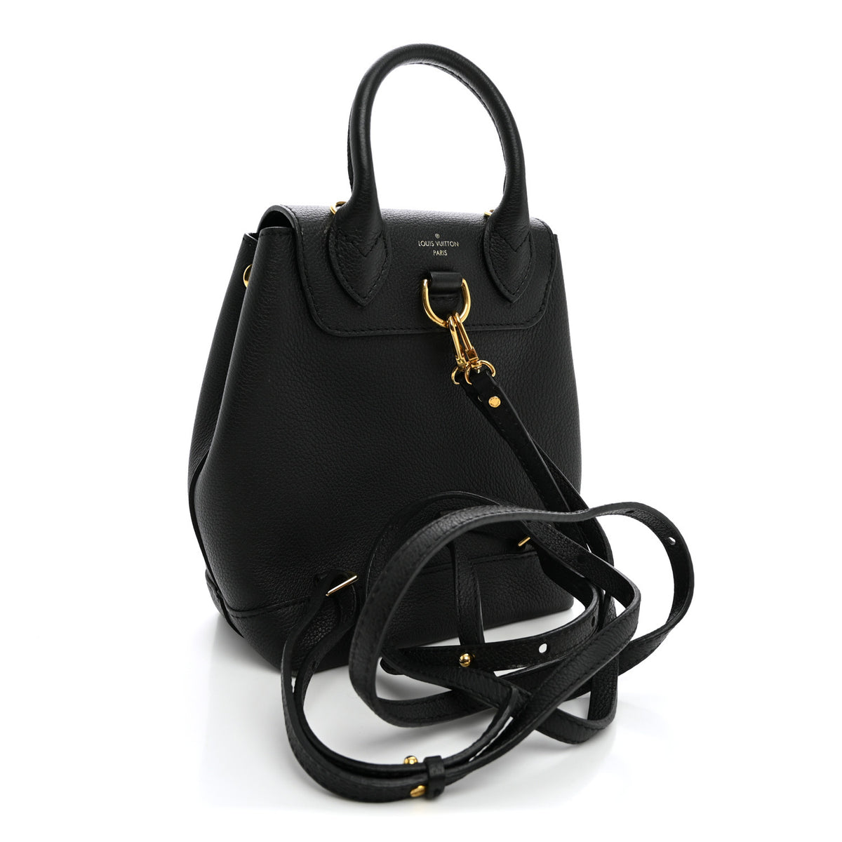 Calfskin Lockme Mini Backpack Black