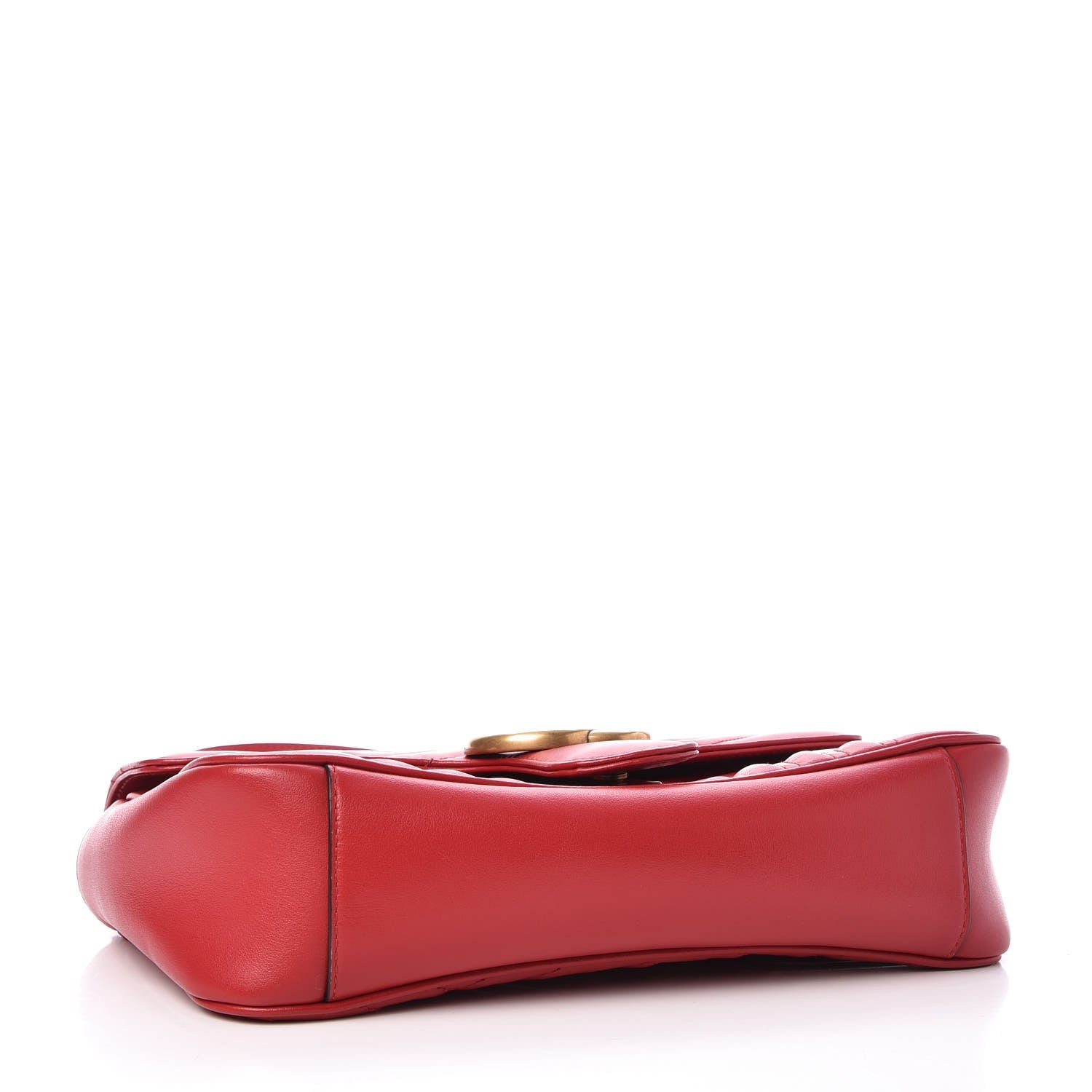 Gucci Calfskin Matelasse Small GG Marmont Shoulder Bag Hibiscus Red 4 of 7