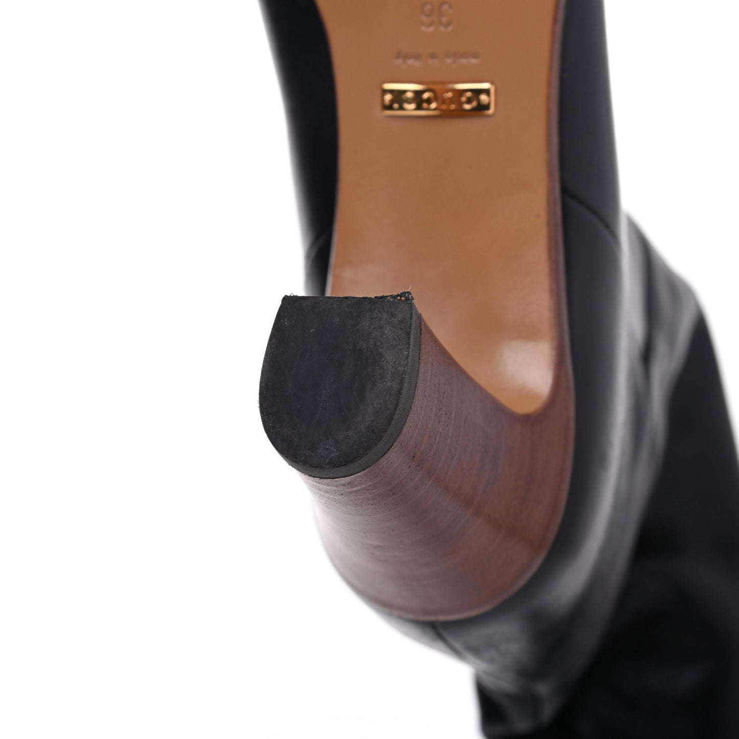 Calfskin Piuma Lux Energy High Boots 36 Black