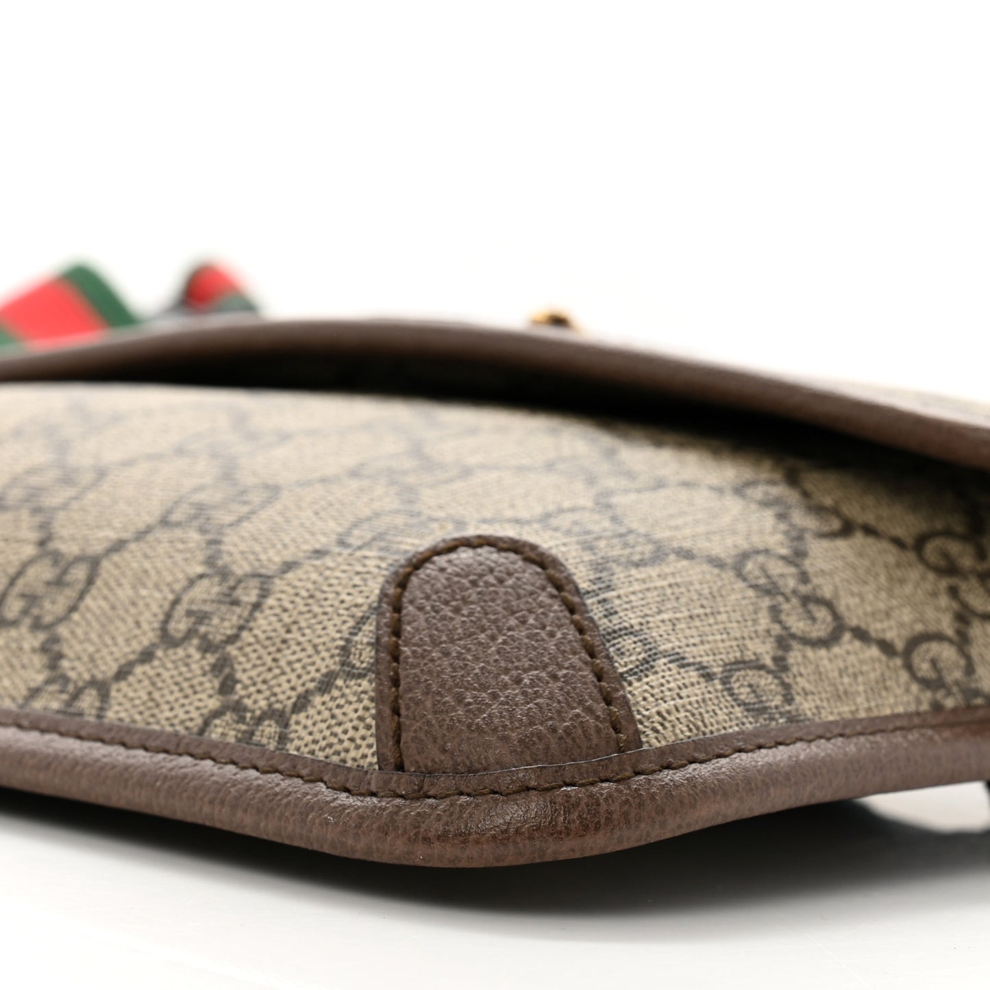 GG Supreme Monogram Neo Vintage Web Belt Bag Brown