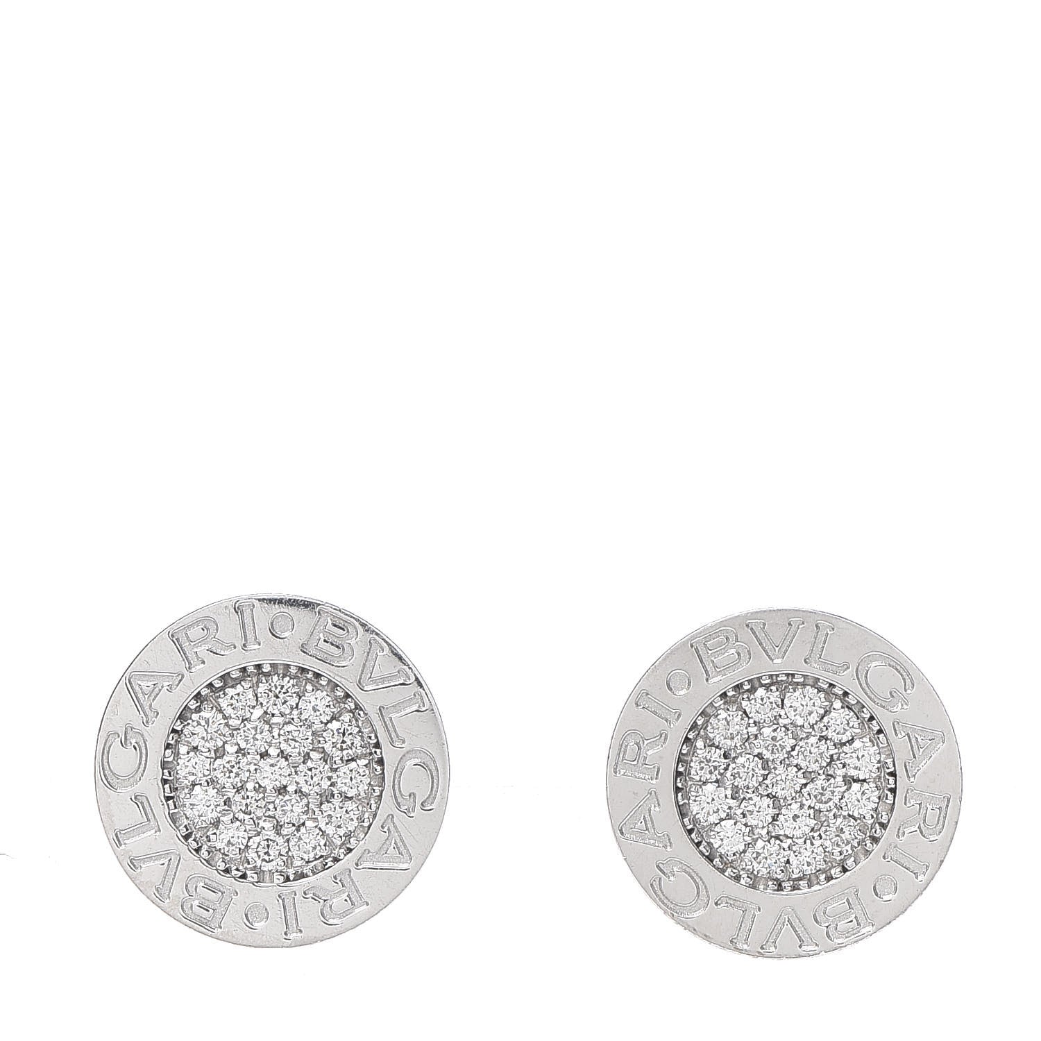 Bulgari 18K White Gold Diamond BVLGARI BVLGARI Stud Earrings 1 of 5