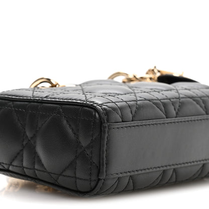 Christian Dior Lambskin Cannage Micro Lady D-Joy Black 9 of 10