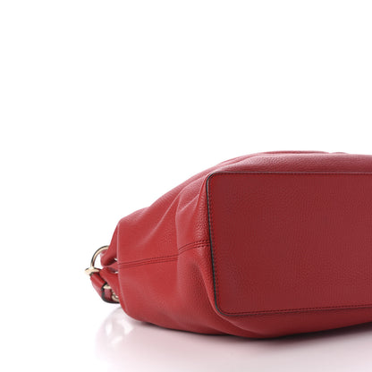 Gucci Pebbled Calfskin Large Soho Hobo Tabasco Red 6 of 11