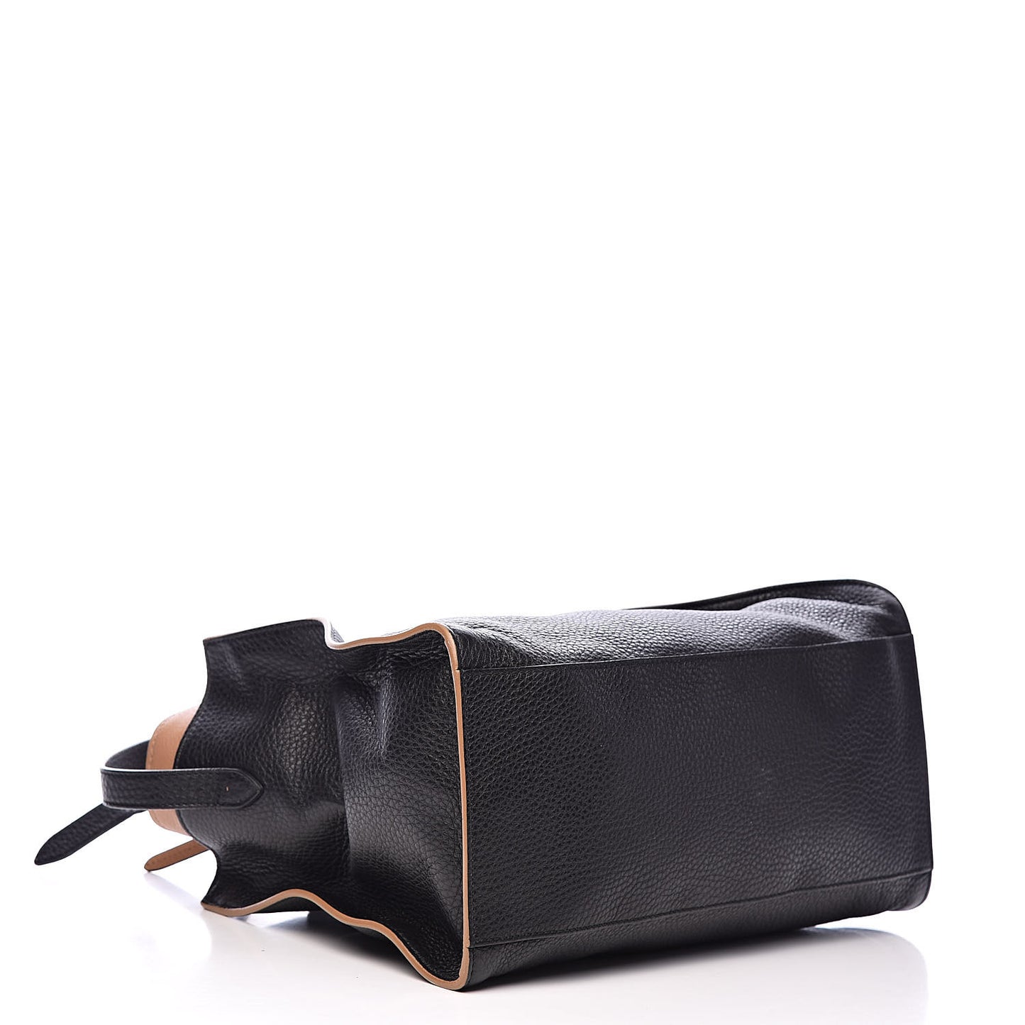Cellarius Calfskin Bi-Color Ramble Layered Tote Black Camelia