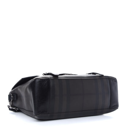 Burberry Smoked Check Messenger Bag Black 4 of 12