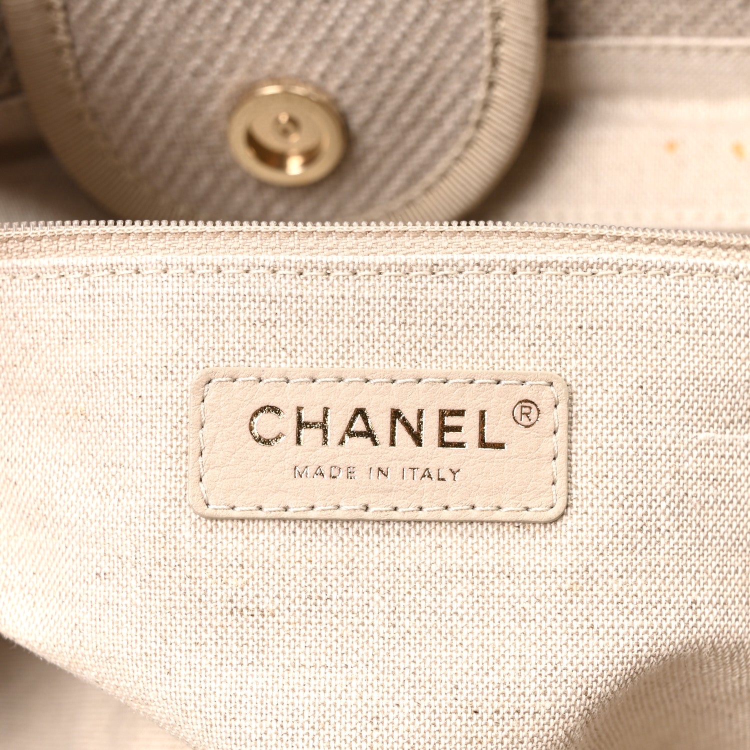 Chanel Mixed Fibers Medium Deauville Tote Beige Black 7 of 12