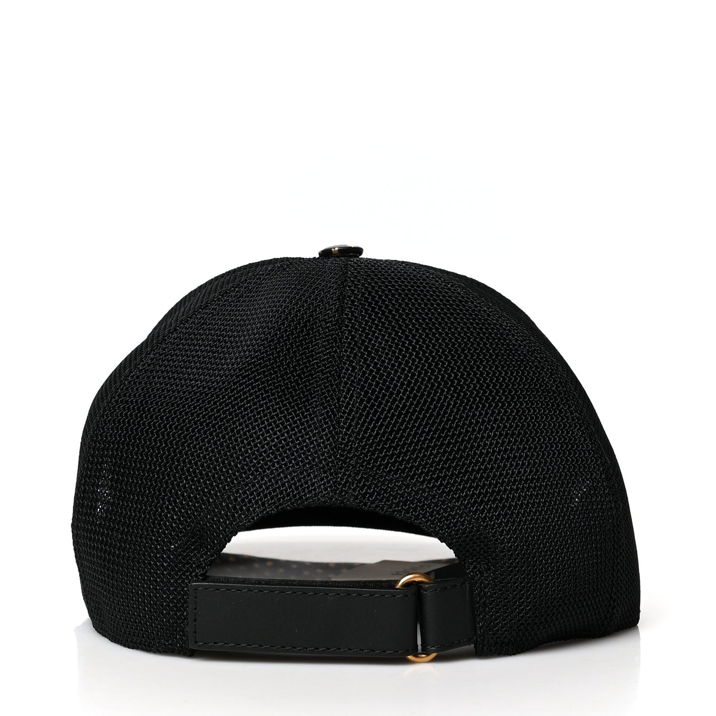 X SEGA Calfskin GUCCY Stars Baseball Hat L Black Gold
