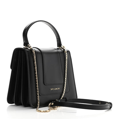 Bulgari Calfskin Serpenti Forever Top Handle Black 3 of 10