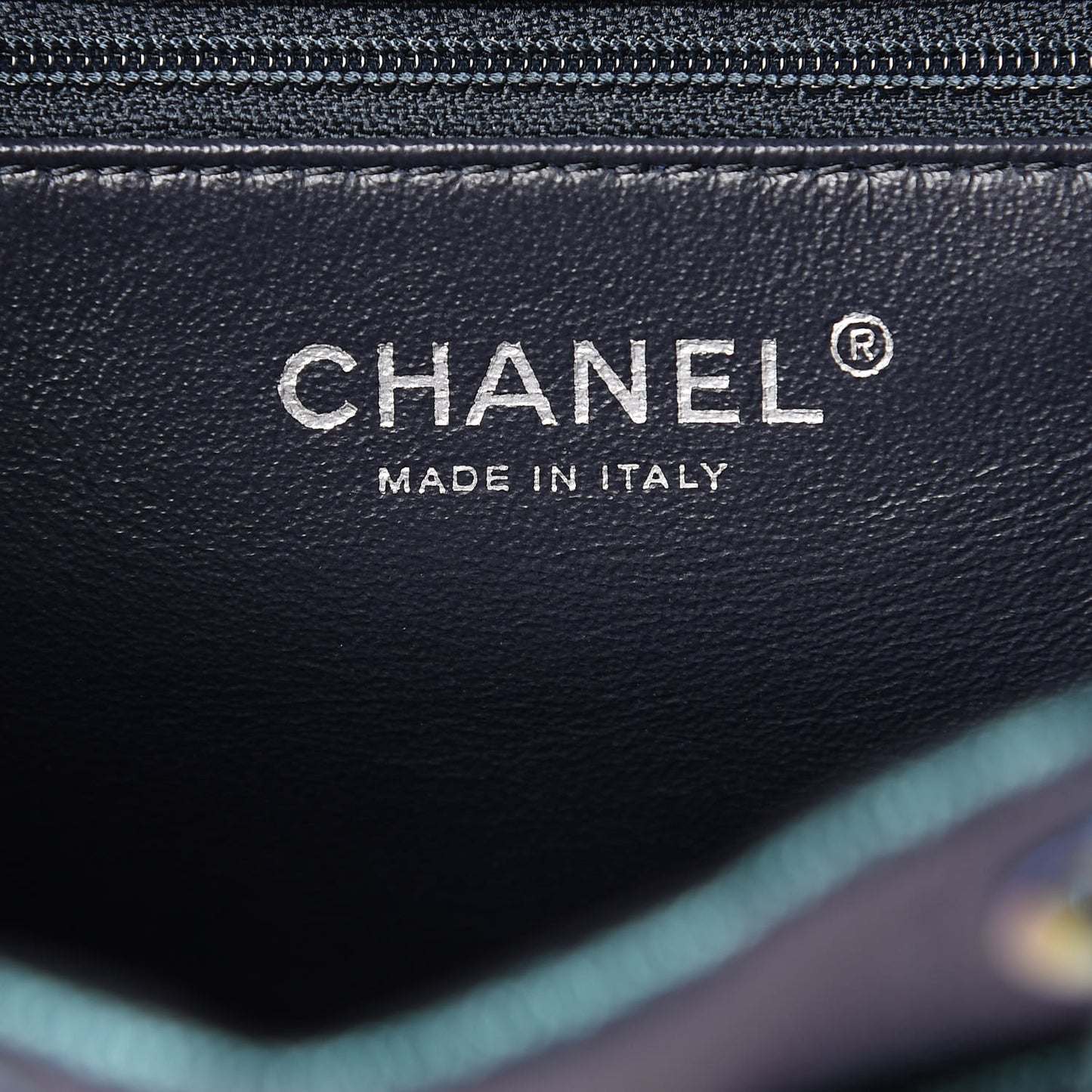 Iridescent Caviar Quilted Filigree Backpack Dark Turquoise