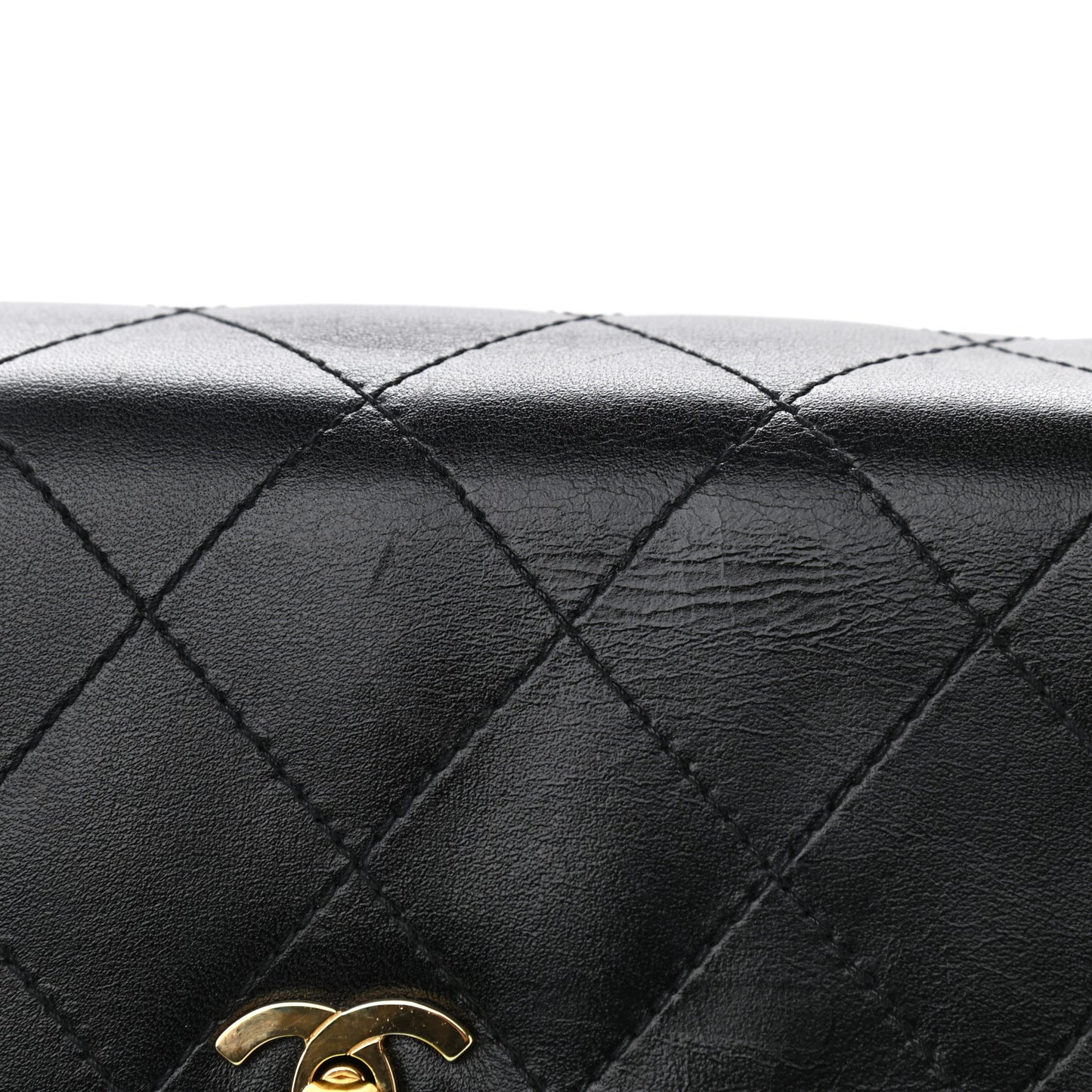Lambskin Quilted Medium Kelly Flap Bag Black