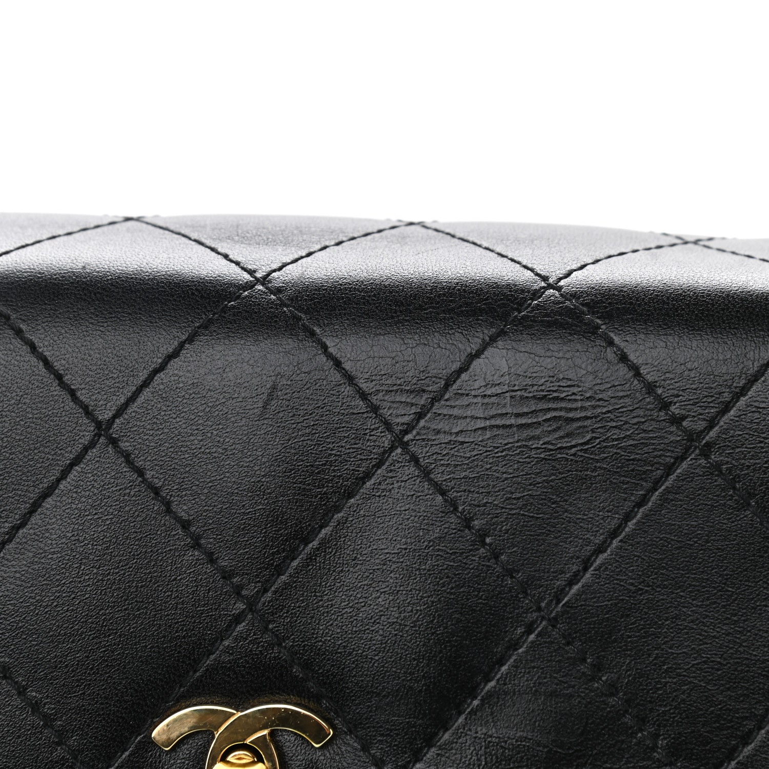 Chanel Lambskin Quilted Medium Kelly Flap Bag Black 13 of 14