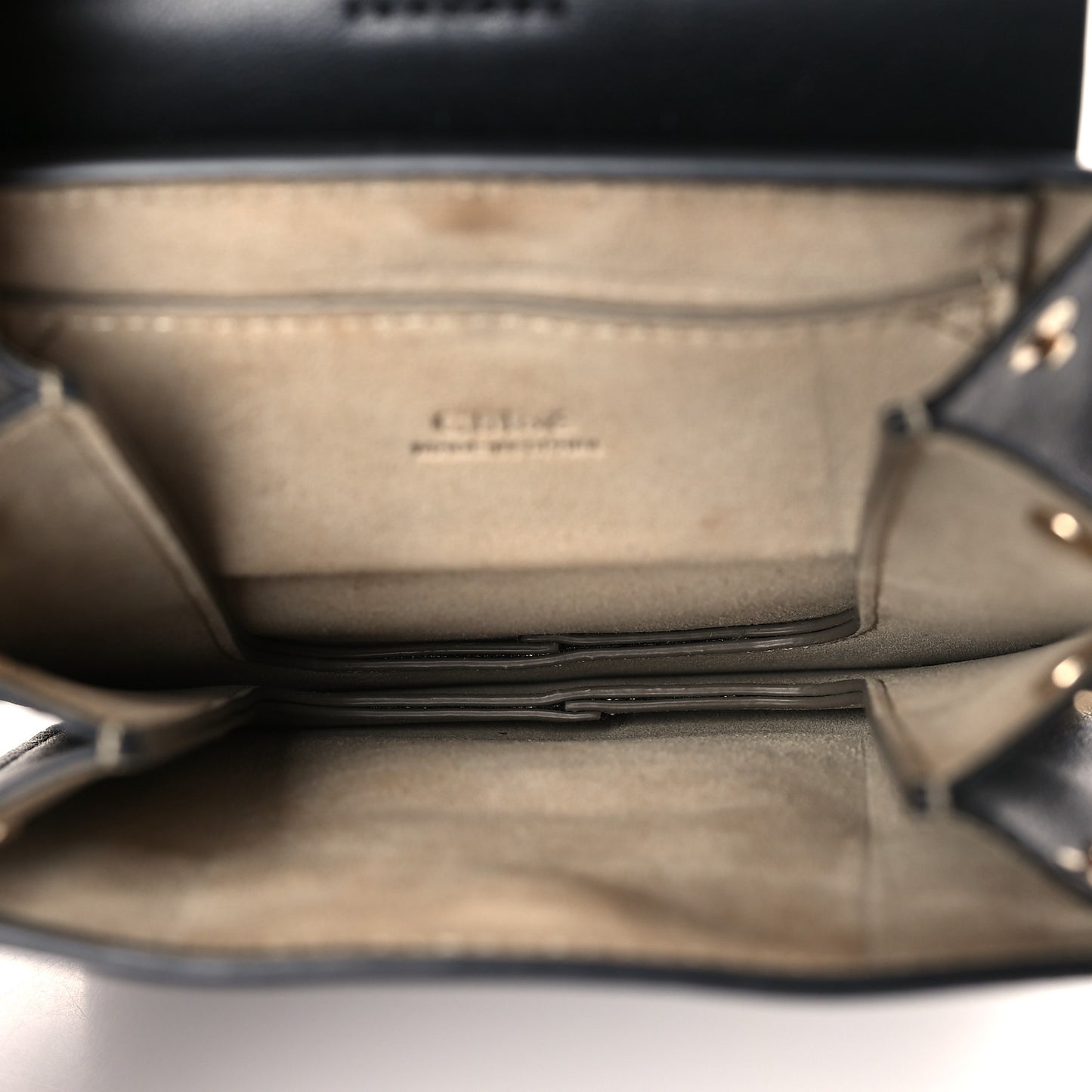 Suede Calfskin Mini Faye Bracelet Bag Black