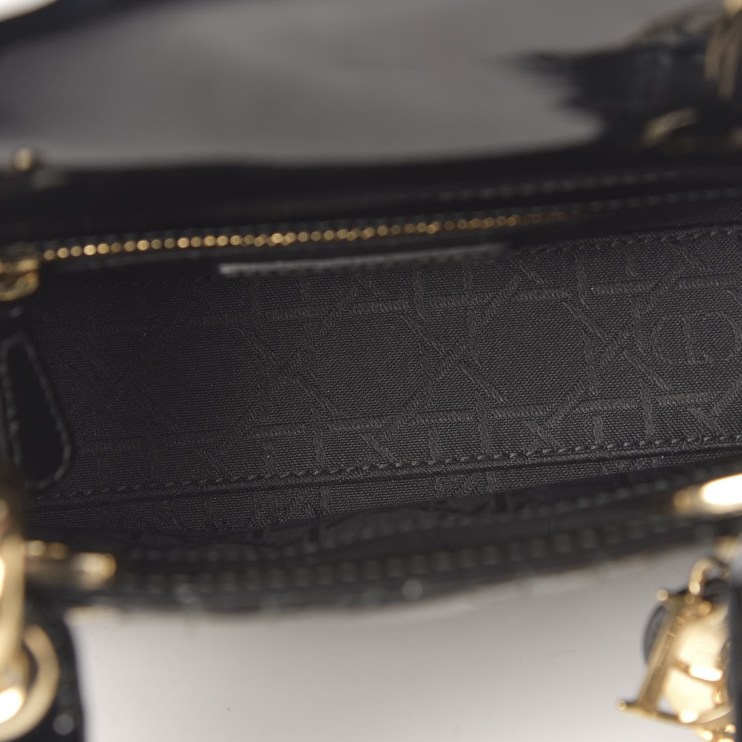Christian Dior Patent Cannage Mini Lady Dior Black 5 of 9