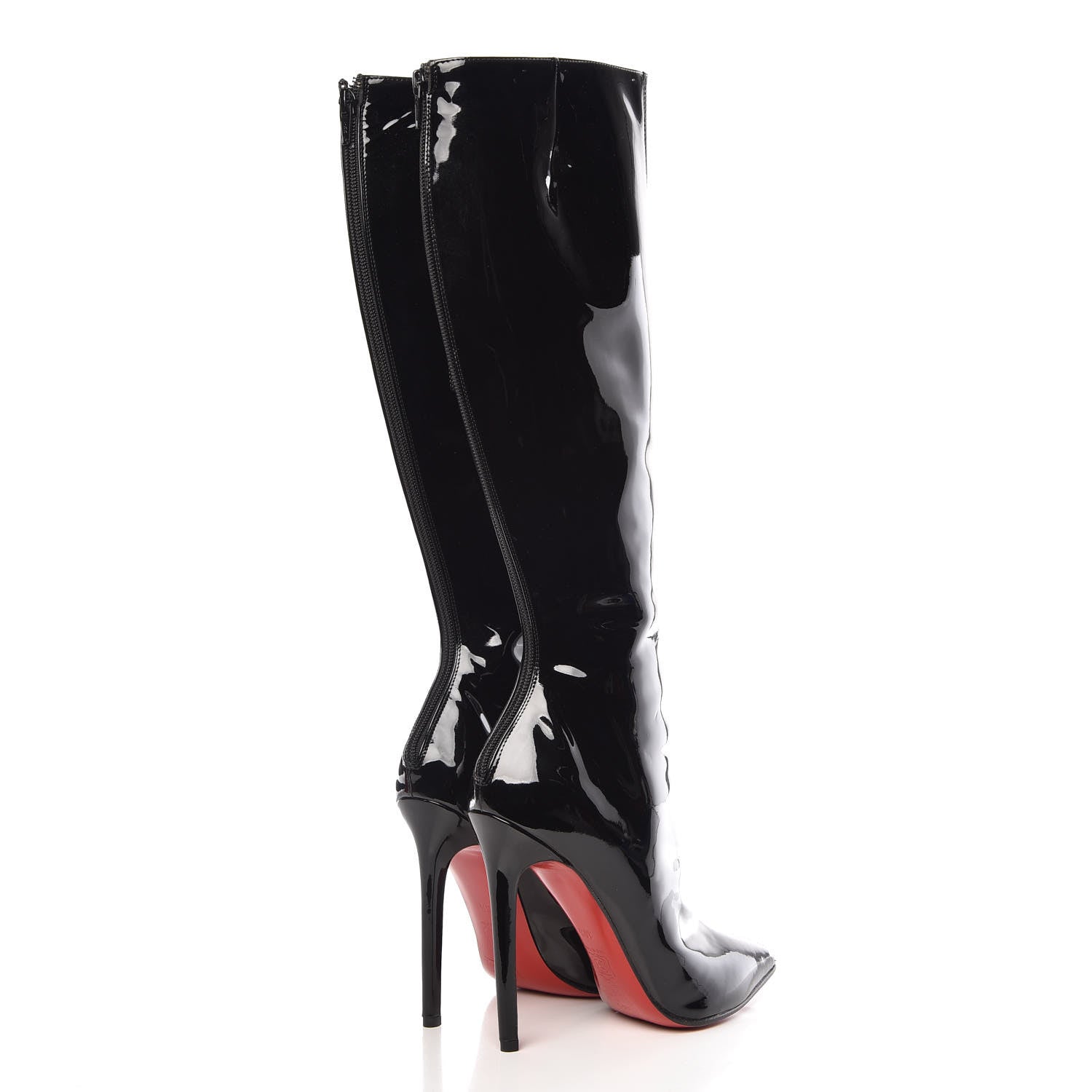 Christian Louboutin Patent Calfskin 100 Tall Boots 36.5 Black 4 of 10