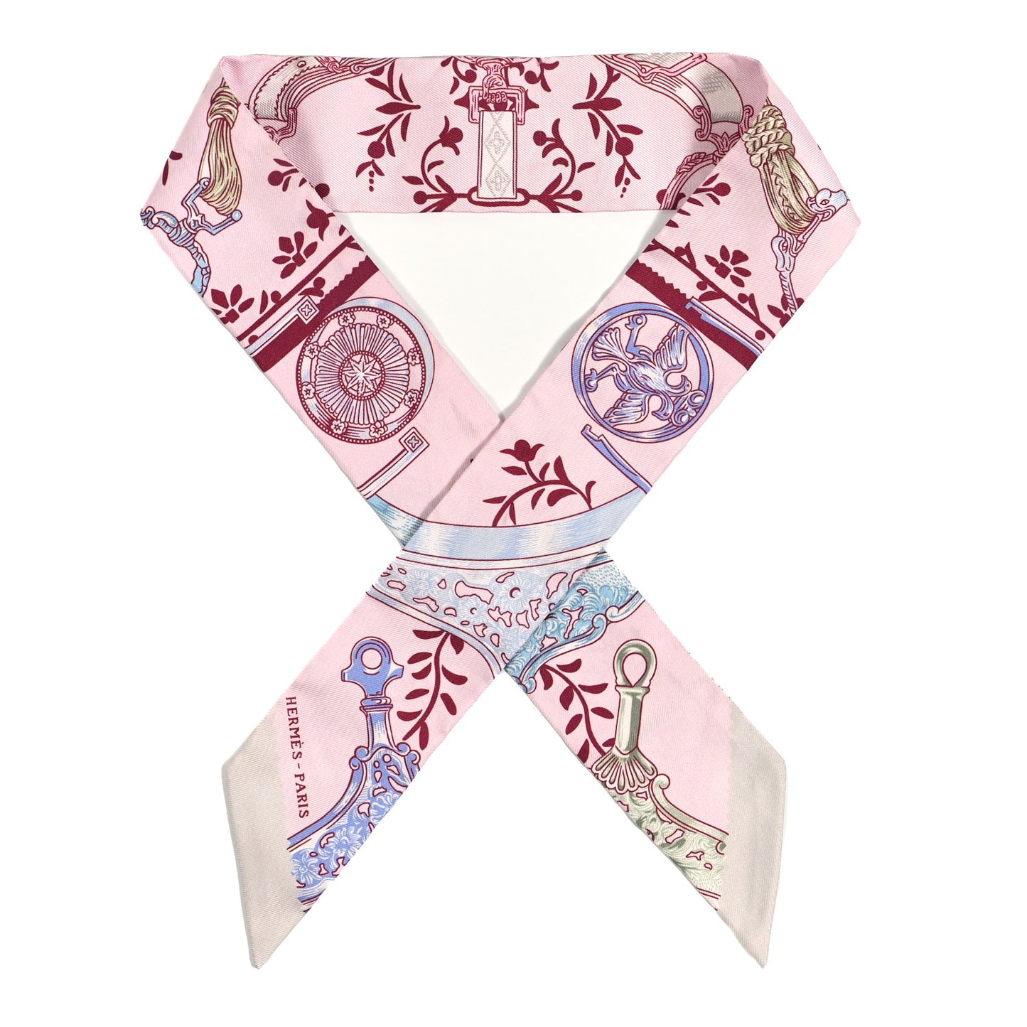 Silk Etriers Remix Twilly Rose Pale Bordeaux