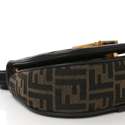 Fendi Fabric Jacquard Vitello Cher Cuoio FF 1974 Small Fendi C'mon Tobacco Moro Ebano 7 of 8