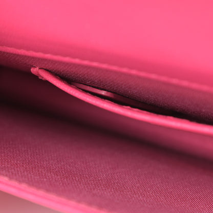 Christian Dior Lambskin Cannage Lady Dior Convertible Clutch Fuchsia 7 of 14