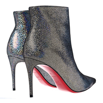Christian Louboutin Glitter So Kate Booty 85 Disco Queen Ankle Boots 38 Silver Multicolor 4 of 9