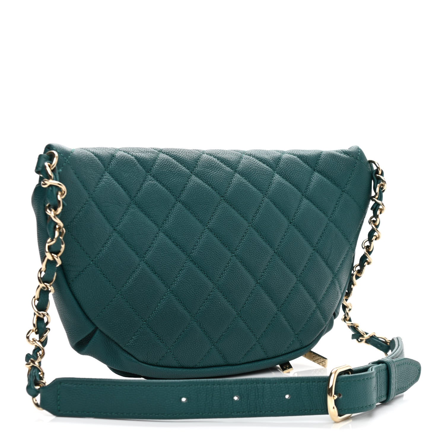 Chanel Caviar Quilted Business Affinity Waist Belt Bag Dark Turquoise 3 of 12