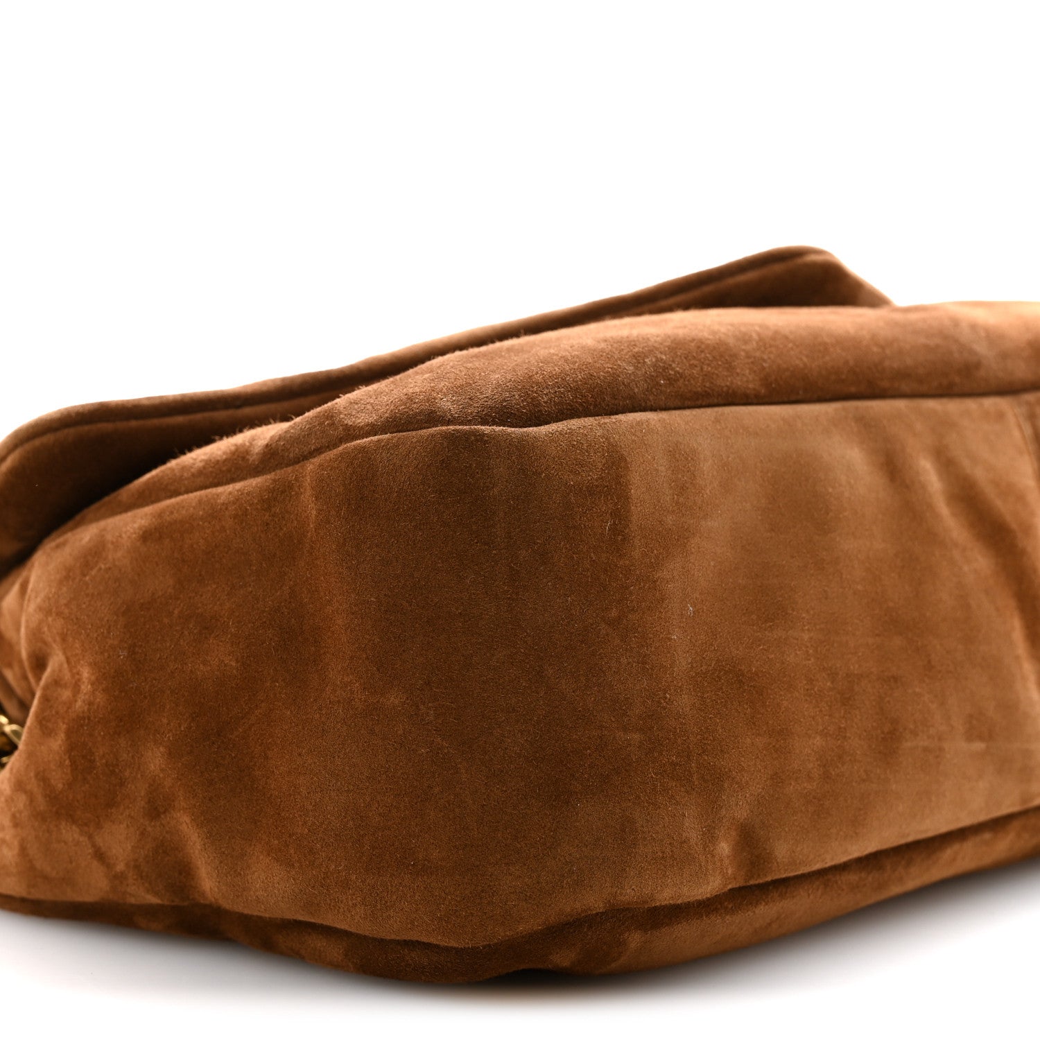 Saint Laurent Suede Large Calypso Caramel Cognac 9 of 10