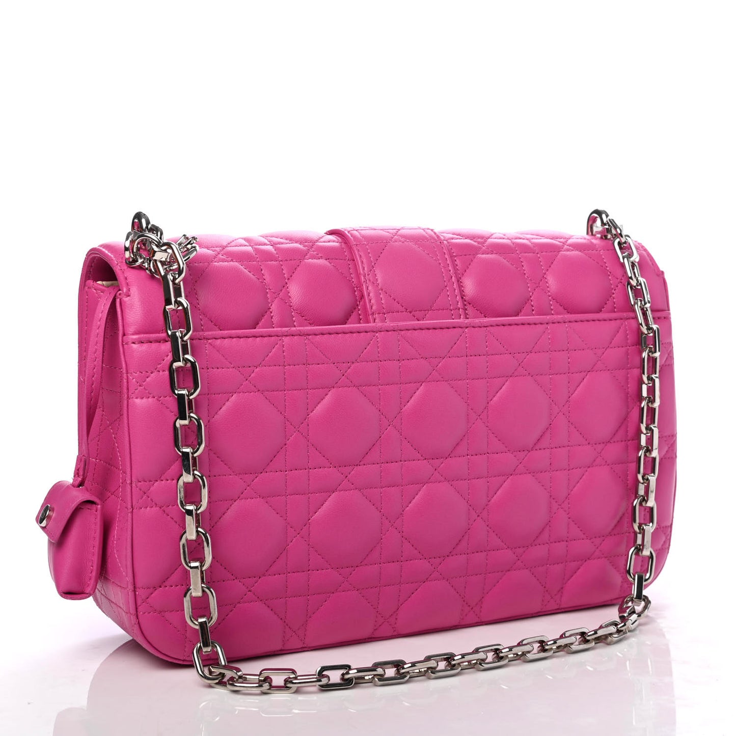 Lambskin Cannage Miss Dior Promenade Pouch Fuchsia