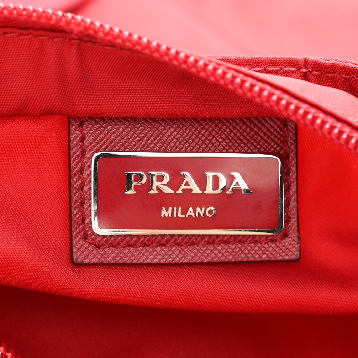 Prada Nylon Vela Saffiano Flat Messenger Bag Rosso 6 of 12
