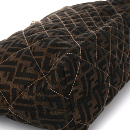Fendi Zucca Quilted Chain Roll Tote Tobacco 8 of 17