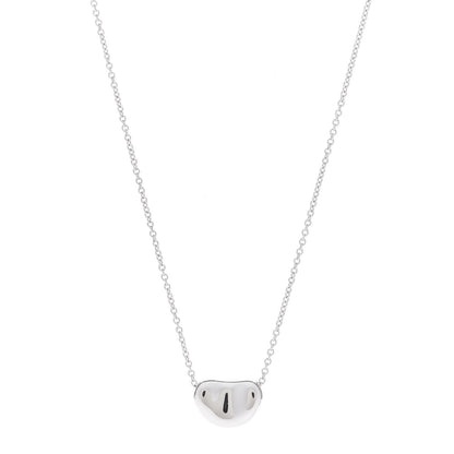 Tiffany Platinum 11mm Elsa Peretti Bean Pendant Necklace 1 of 6