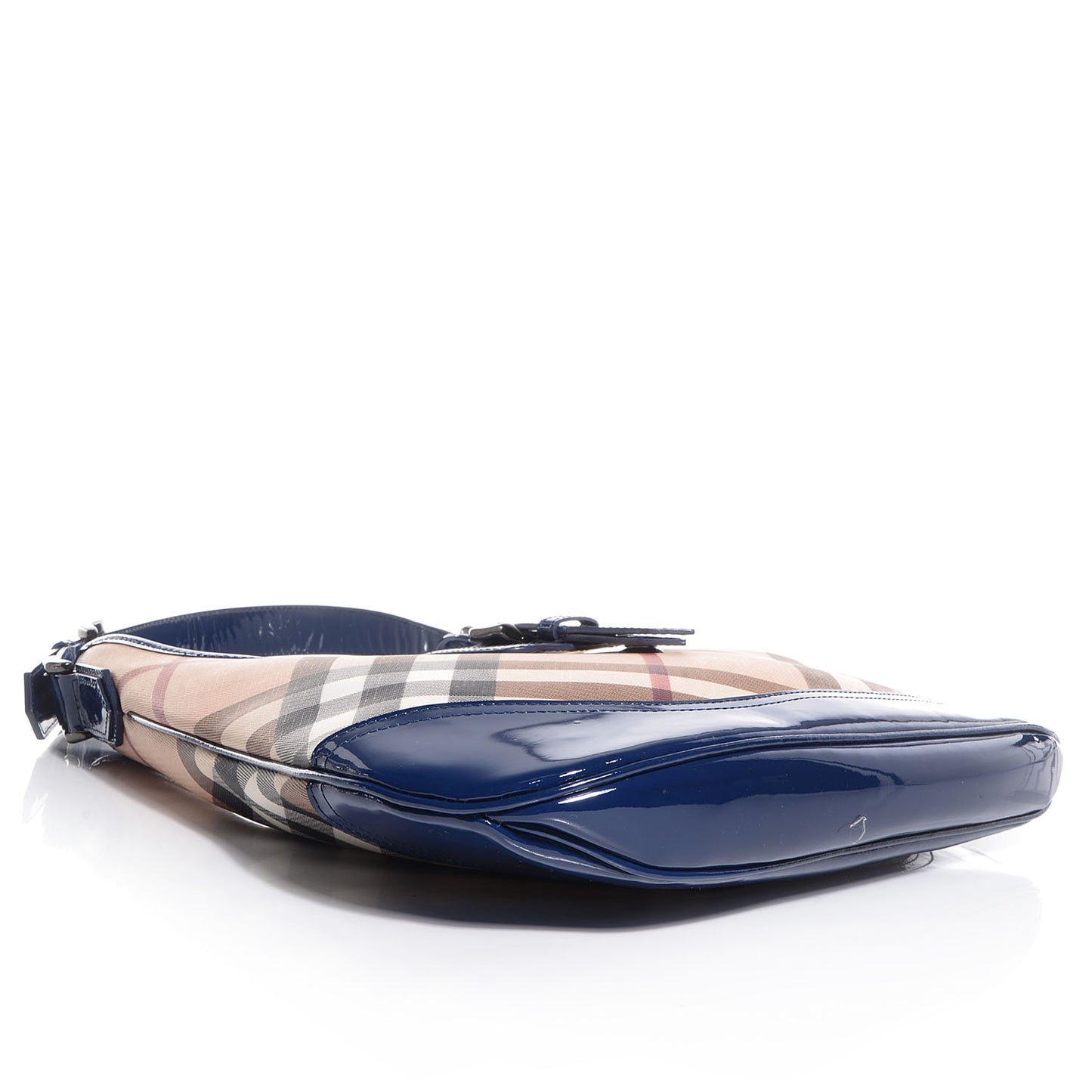 Patent Nova Check Brook Hobo Jet Blue