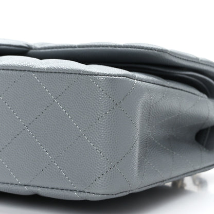 Chanel Caviar Quilted Medium Double Flap Grey 9 of 9