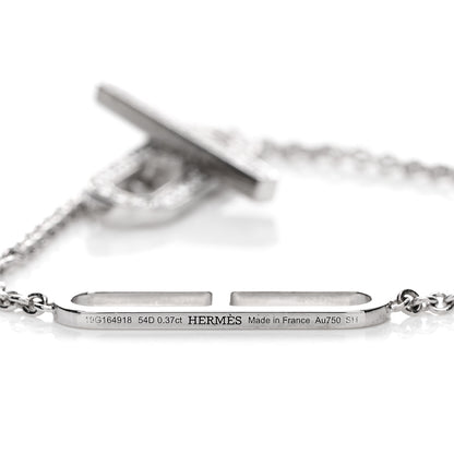 Hermes 18K White Gold Diamond PM Ever Chaine D'Ancre Bracelet SH 3 of 4