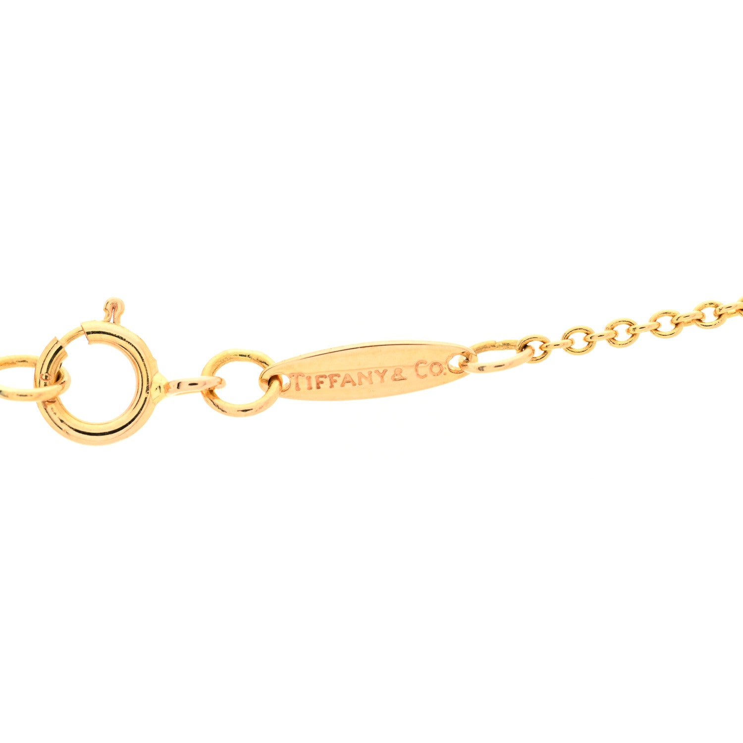 Tiffany 18K Rose Gold Diamond .17ct Elsa Peretti Diamonds by the Yard Pendant Necklace 5 of 6