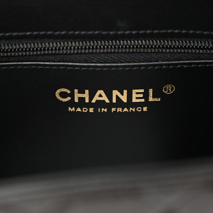 Chanel Shiny Aged Calfskin Quilted Nano Kelly Shopper Black 6 of 10