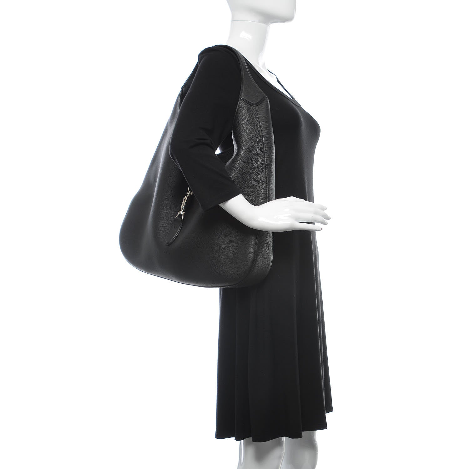 Gucci Soft Grained Calfskin Large Jackie Hobo Black 2 of 9